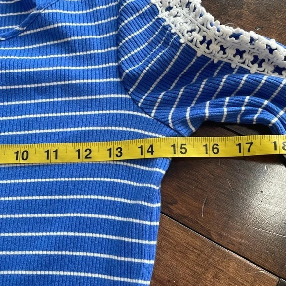 Lilly Pulitzer Marlowe Dress Beacon Blue Breeze Stripe White 3/4 Sleeve Size S - Picture 7 of 12